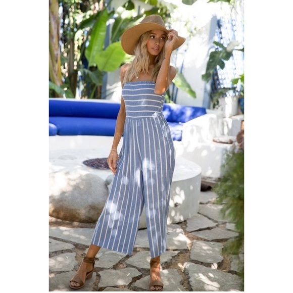 Accepting Offers π·Denim Stripe Jumpsuit - Picture 5 of 7